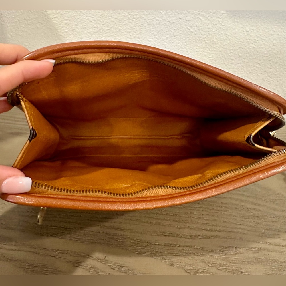 Vintage MCM Brown Visetos Leather Clutch - Picture 9 of 10